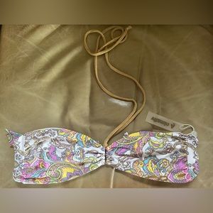 NWT Vitamin A bandeau bikini top 10/L